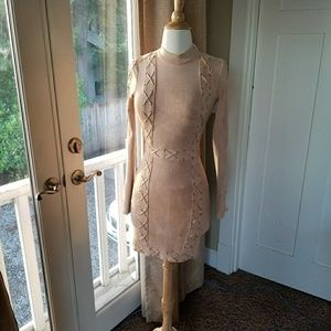 Lace up suede dress👗